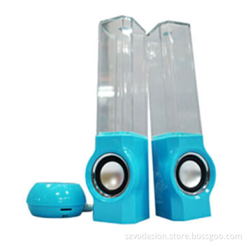 2014 hot unique design dance water speaker with 3.5mm stereo plug, mini speaker for gift